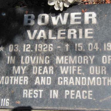 BOWER Valerie 1926-1996