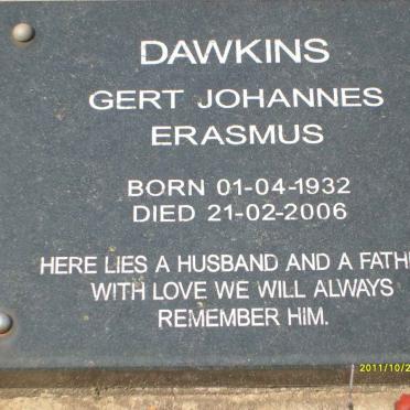DAWKINS Gert Johannes Erasmus 1932-2006