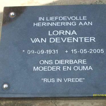 DEVENTER Lorna, van 1931-2005
