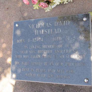 HALSTEAD Nicholas David 1974-1996