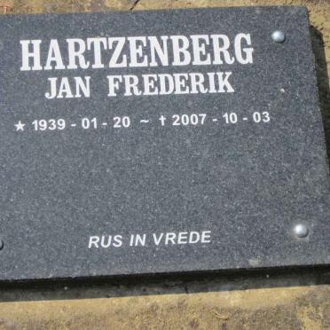 HARTZENBERG Jan Frederik 1939-2007