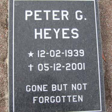 HEYES Peter G. 1939-2001