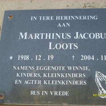 LOOTS Marthinus Jacobus 1918-2004