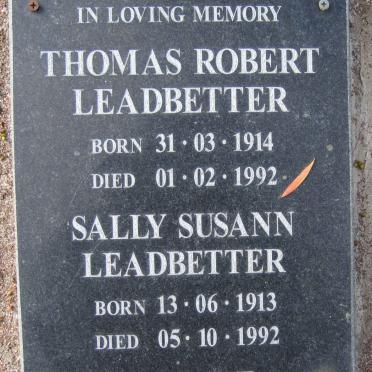 LEADBETTER Thomas Robert 1914-1992 &amp; Sally Susann 1913-1992