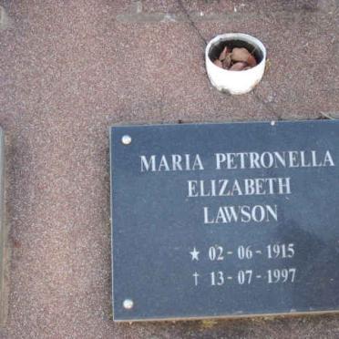 LAWSON Maria Petronella Elizabeth 1915-1997