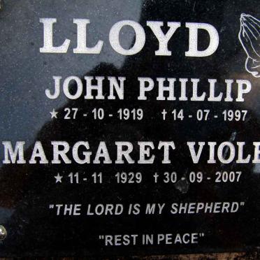LLOYD John Phillip 1919-1997 &amp; Margaret Violet 1929-2007