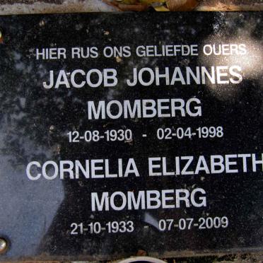 MOMBERG Jacob Johannes 1930-1998 &amp; Cornelia Elizabeth 1933-2009