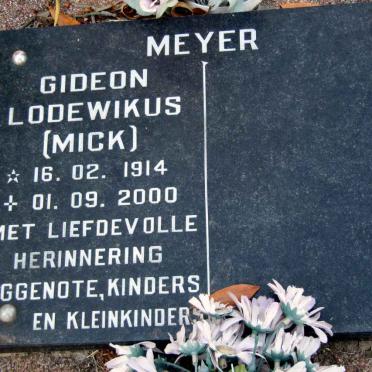 MEYER Gideon Lodewikus 1914-2000