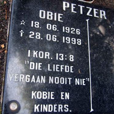 PETZER Obie 1926-1998