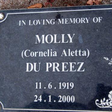 PREEZ Cornelia Aletta, du 1919-2000