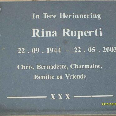RUPERTI Rina 1944-2003
