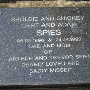 SPIES Gert -1998 &amp; Adah -1993