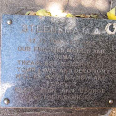 STEENSMA M.A. 1905-1995