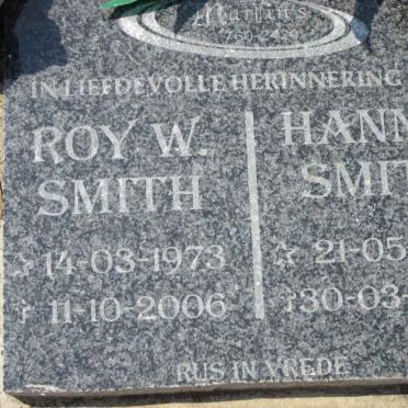 SMITH Roy W. 1973-2006 :: SMITH Hannie 1915-2009