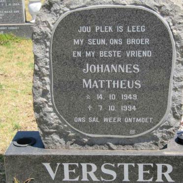 VERSTER Johannes Mattheus 1949-1994