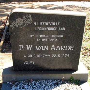 AARDE P.W., van 1947-1974