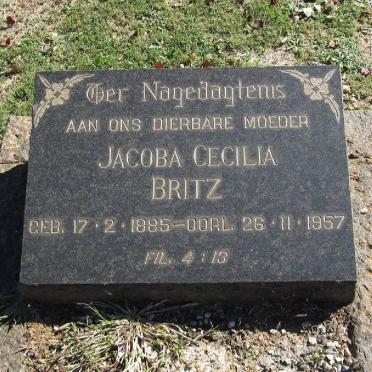 BRITZ Jacoba Cecilia 1885-1957