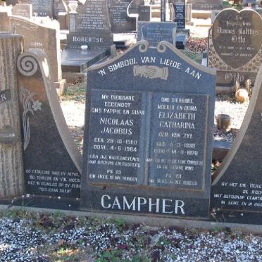 CAMPHER Nicolaas Jacobus 1900-1964 &amp; Elizabeth Catharina VAN ZYL 1899-1978