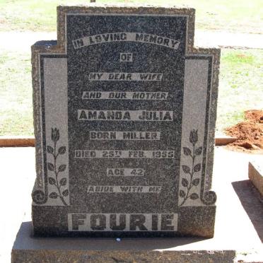 FOURIE Amanda Julia nee MILLER -1955