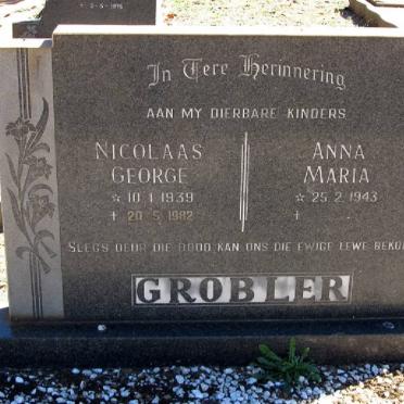 GROBLER Nicolaas George 1939-1982 &amp; Anna Maria 1943-
