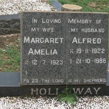 HOLLEWAY Alfred  1922-1988 &amp; Margaret Amelia 1923-