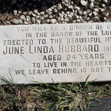 HUBBARD June Linda nee KELLY