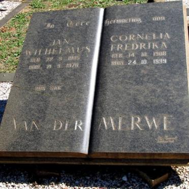 MERWE Jan Wilhelmus, van der 1905-1978 &amp; Cornelia Fredrika 1908-1999