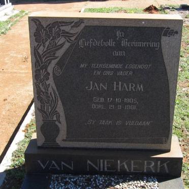NIEKERK Jan Harm, van 1905-1961