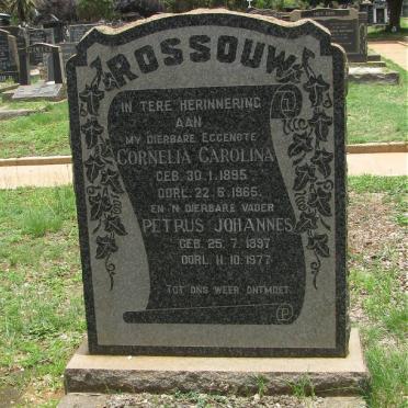 ROSSOUW Petrus Johannes 1897-1977 &amp; Cornelia Carolina 1895-1965