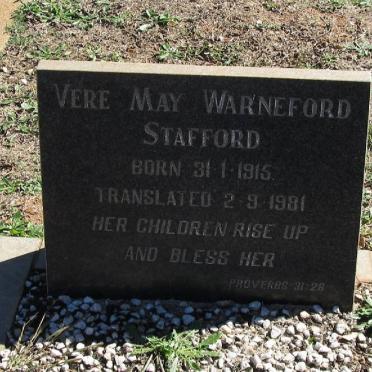 STAFFORD Vere May Warneford 1915-1991