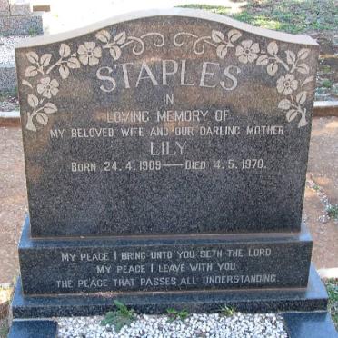 STAPLES Lily 1909-1970