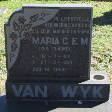 WYK Maria C.E.M., van nee CLARKE 1912-1984
