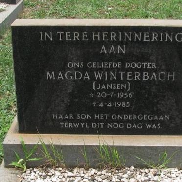 WINTERBACH Magda nee JANSEN 1956-1985