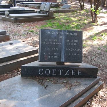 COETZEE Adriaan 1930-1985 &amp; Magareta 1934-
