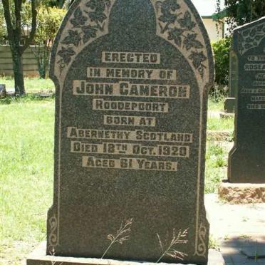 CAMERON John  -1920