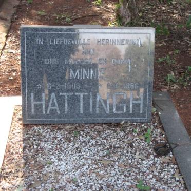 HATTINGH Minnie 1903-1986