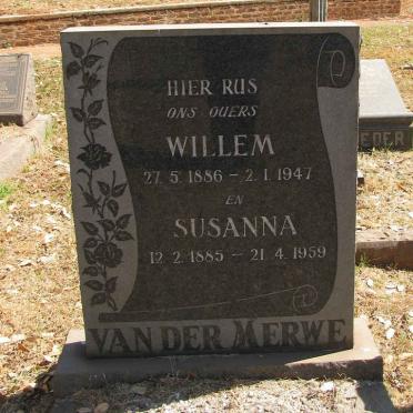 MERWE Willem, van der 1886-1947 &amp; Susanna 1885-1959
