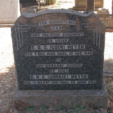 MEYER C.D.G. 1885-1946 &amp; C.H.F. 1891-1962
