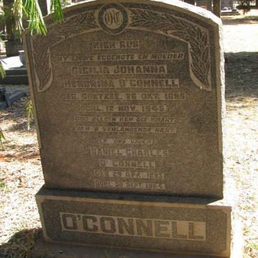 O'CONNELL Daniel Charles 1893-19?4 &amp; Cicilia Johanna Hendrina COETZEE 1885-1945