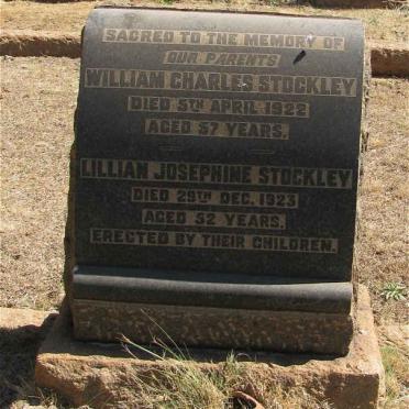 STOCKLEY William Charles -1922 &amp; Lillian Josephine -1923