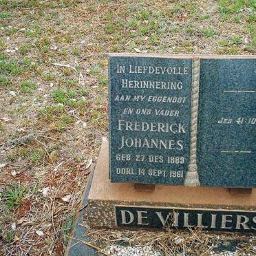 VILLIERS Frederick Johannes, de 1889-1961