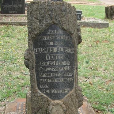 VENTER Erasmus Albertus 1916-1941