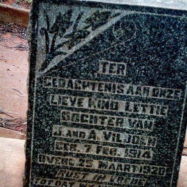 VILJOEN Lettie 1914-1920