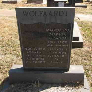 WOLFAARDT Magdalena Martha Susanna 1927-1990