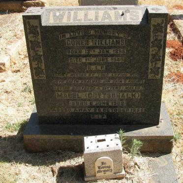 WILLIAMS Gomer 195-1949 &amp; Mabel COTTSCHALK 1902-1958
