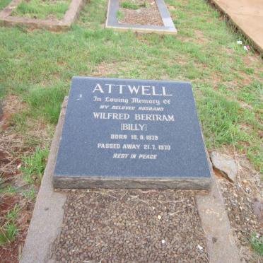 ATTWELL Wilfred Bertram 1879-1970