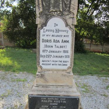 AMM Ralph Austin 1908-1987 &amp; Doris Ada TALBOT 1906-1978