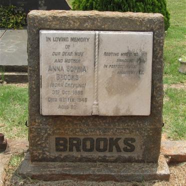 BROOKS Anna Sophia nee GREYLING 1886-1948