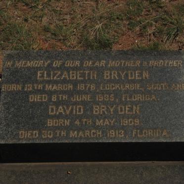 BRYDEN David 1909-1913 :: BRYDEN Elizabeth 1876-1935