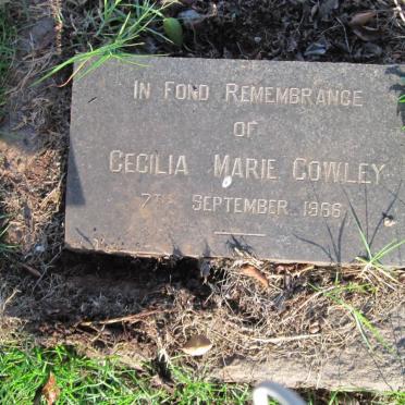 COWLEY Cecilia Marie -1966